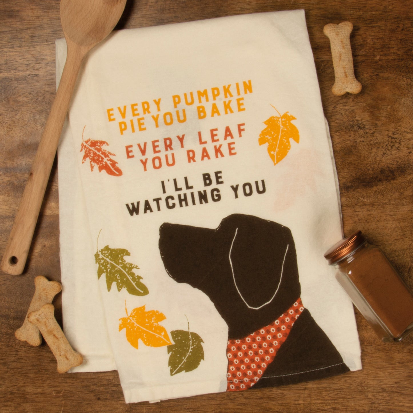 Pie You Bake Watching You Dog Kitchen Towel
