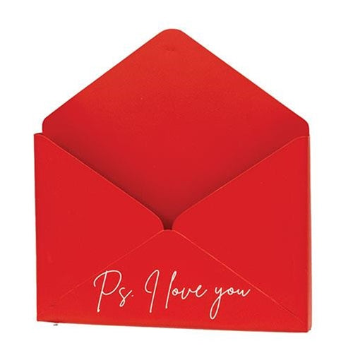 P.S. I Love You Red Metal Envelope