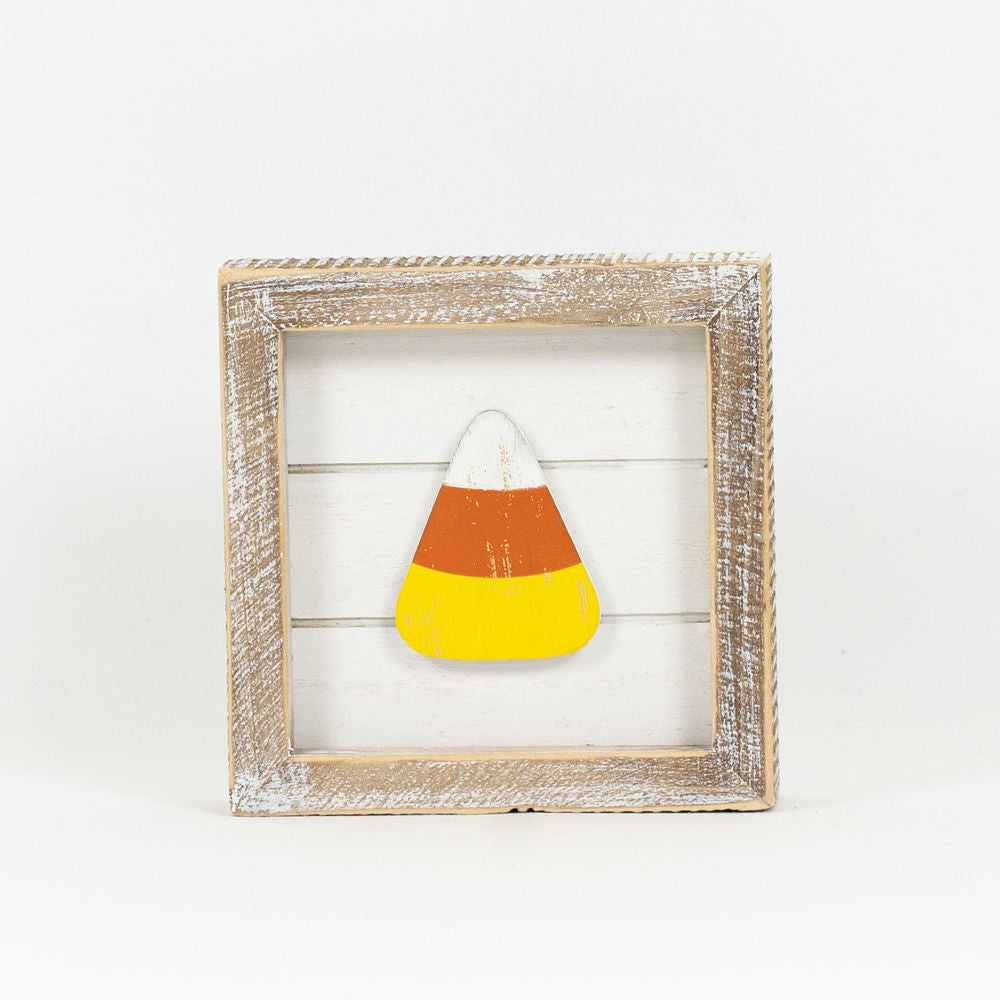 Pumpkin/Candy Corn - White Sign
