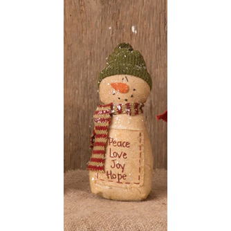 Snowman - Peace, Love, Joy, Hope