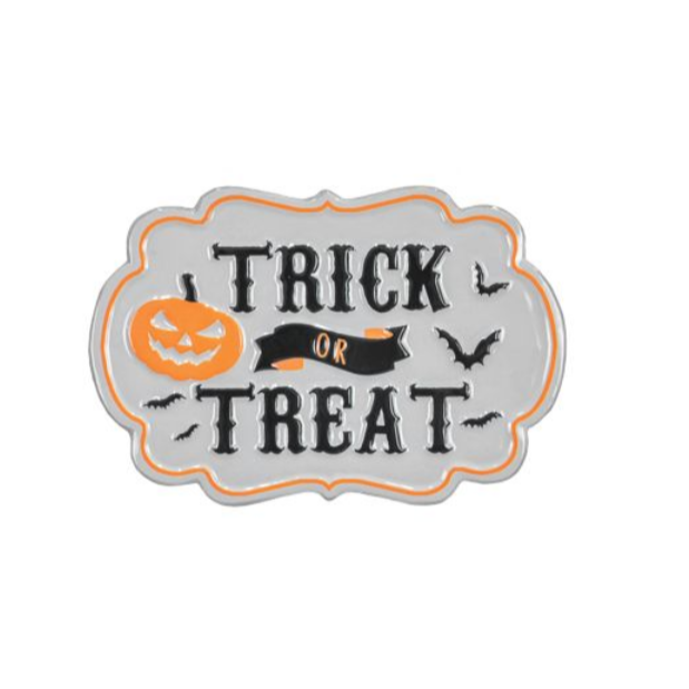 Trick Or Treat Jack-o-Lantern Metal Sign