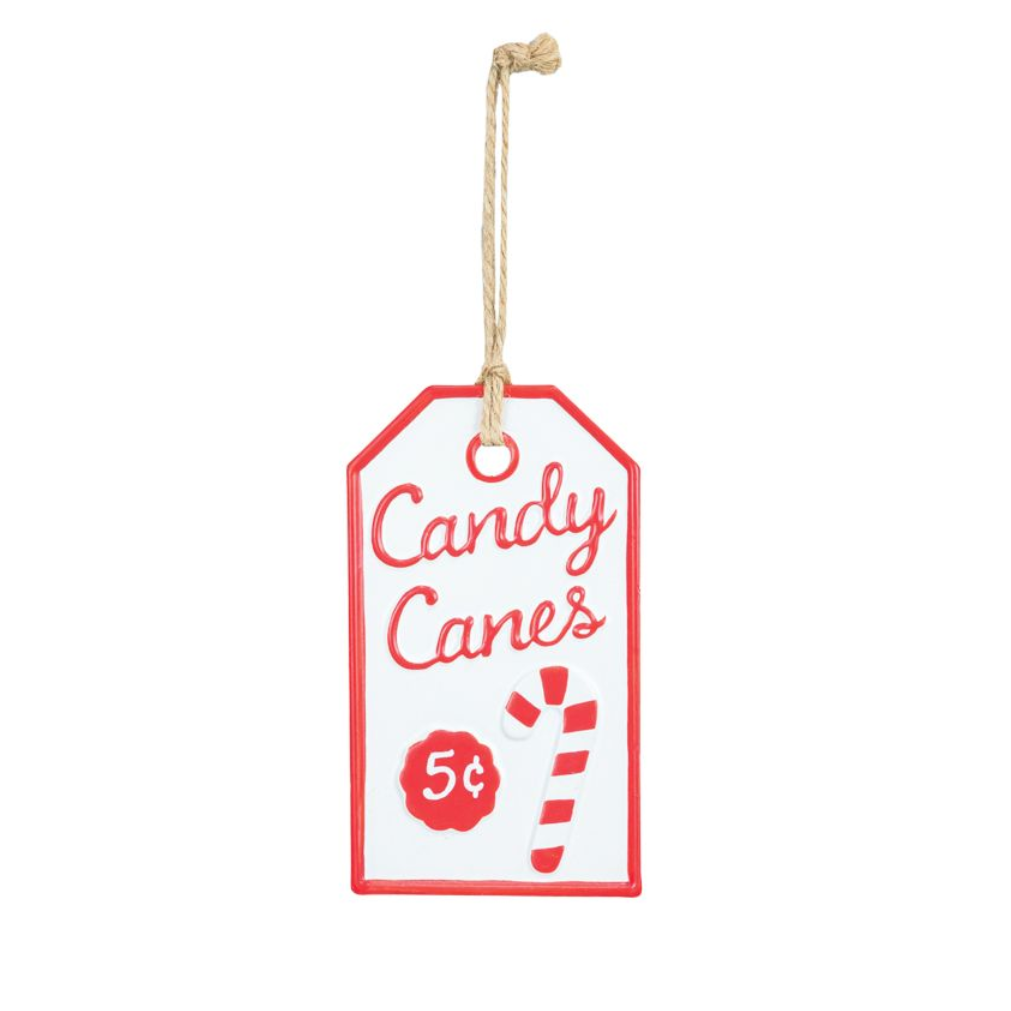 Candy Canes Tag - White