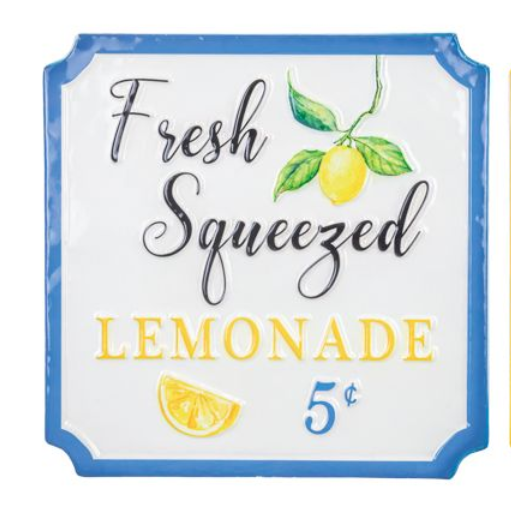 Fresh Squeezed Lemonade Sign - Blue
