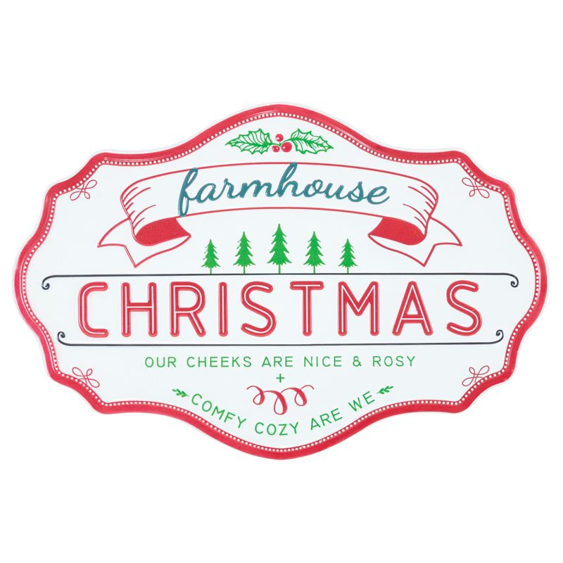 Farmhouse Christmas Metal Sign