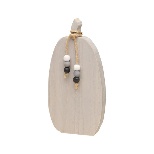 Light Gray Washed Tall Pumpkin - Medium