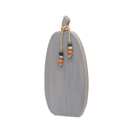 Gray Washed Tall Pumpkin - Large