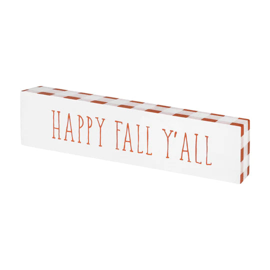 Happy Fall Y'All/Hello Pumpkin Reversible Sign
