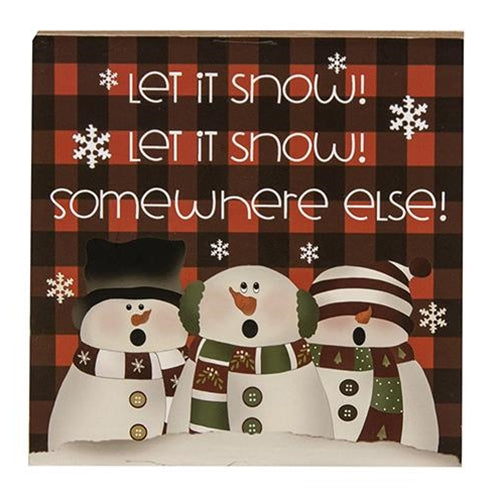 Let It Snow! Block Sign