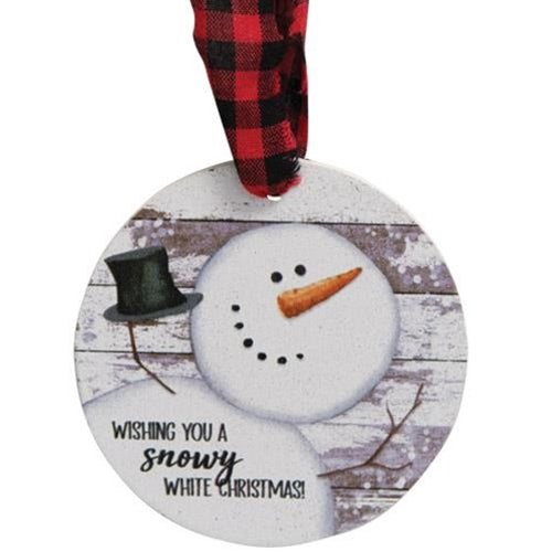 Wishing You A Snowy White Christmas Ornament