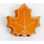 Small Maple Leaf Cutout with White Lines