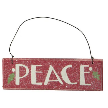 Peace Ornament - Red