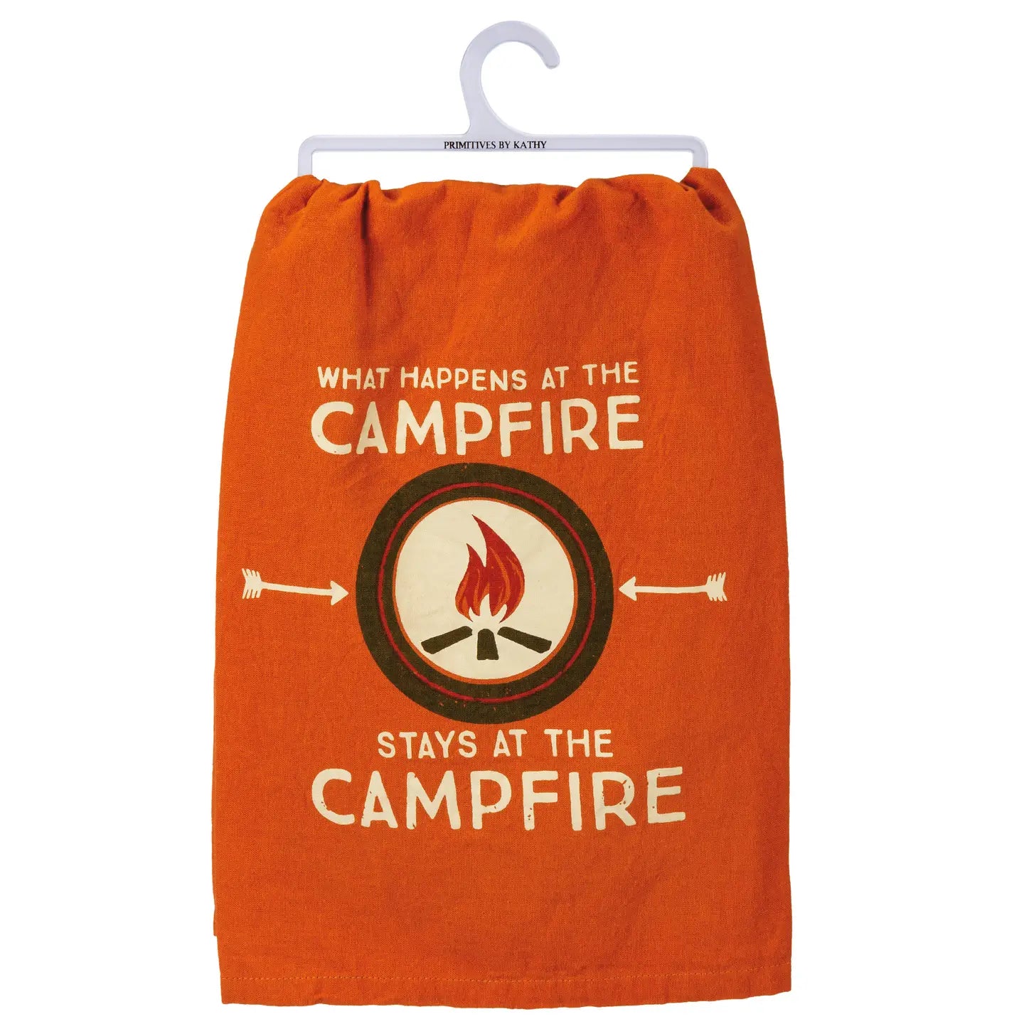 What Happens At The Campfire Kitchen Towel