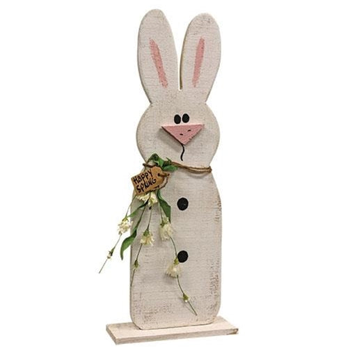 Skinny Happy Spring Bunny on Base