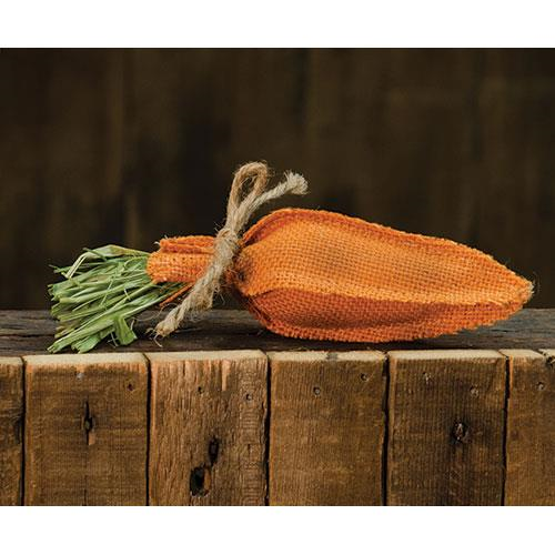 Small Burlap Stuffed Carrot, 8"