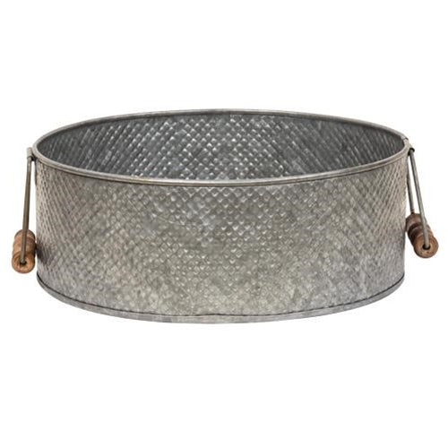 Metal Tray With Wooden Handles - Small