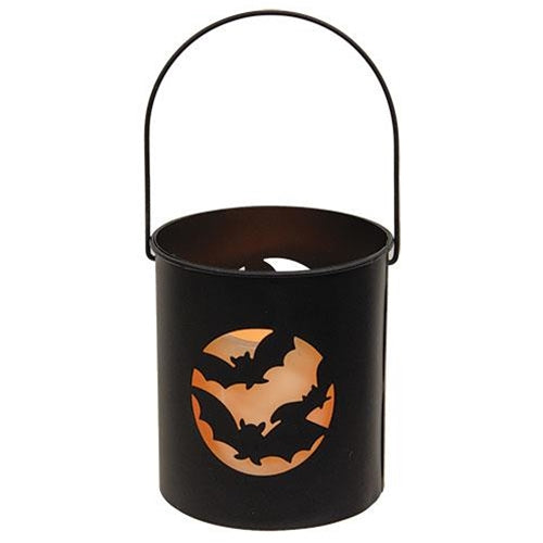 Bat Metal Halloween Luminary