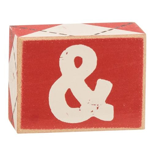 Plaid Merry & Bright Wooden Blocks