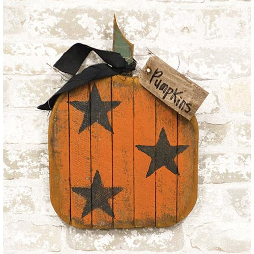 Lath Pumpkin With Pumpkins Tag