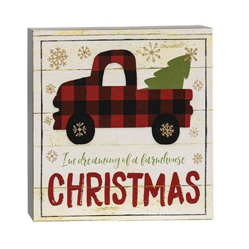 I'm Dreaming of a Farmhouse Christmas Box Sign