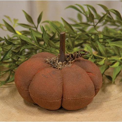 Orange Distressed Fabric Pumpkin
