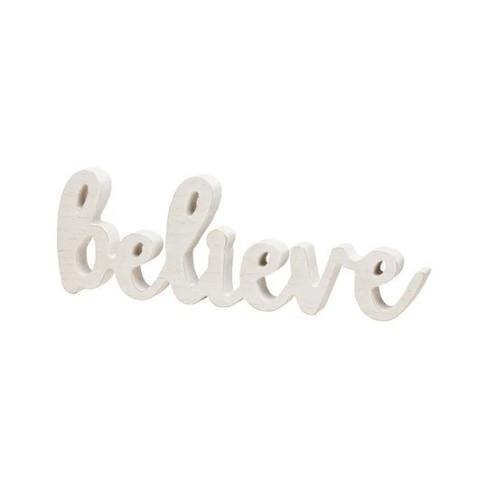 Believe Cutout Word