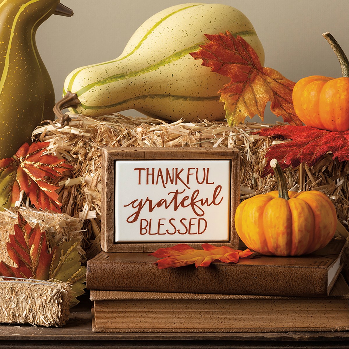 Thankful Grateful Blessed Mini Box Sign