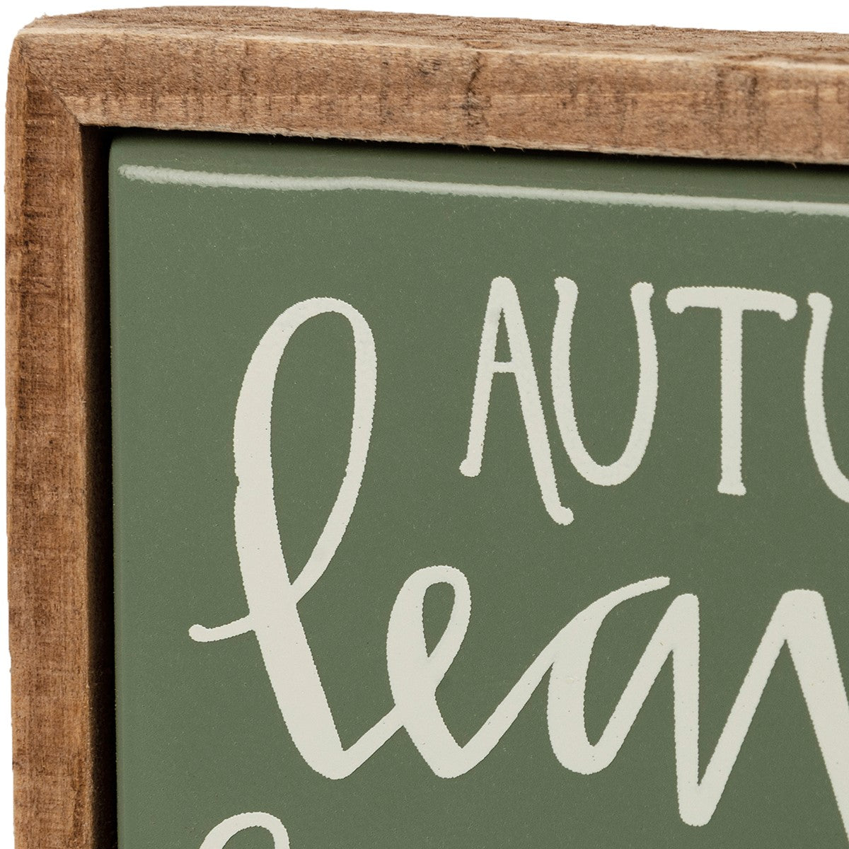 Autumn Leaves & Pumpkins Please Mini Box Sign