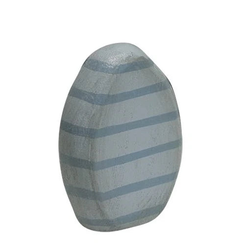 Blue Striped Easter Egg