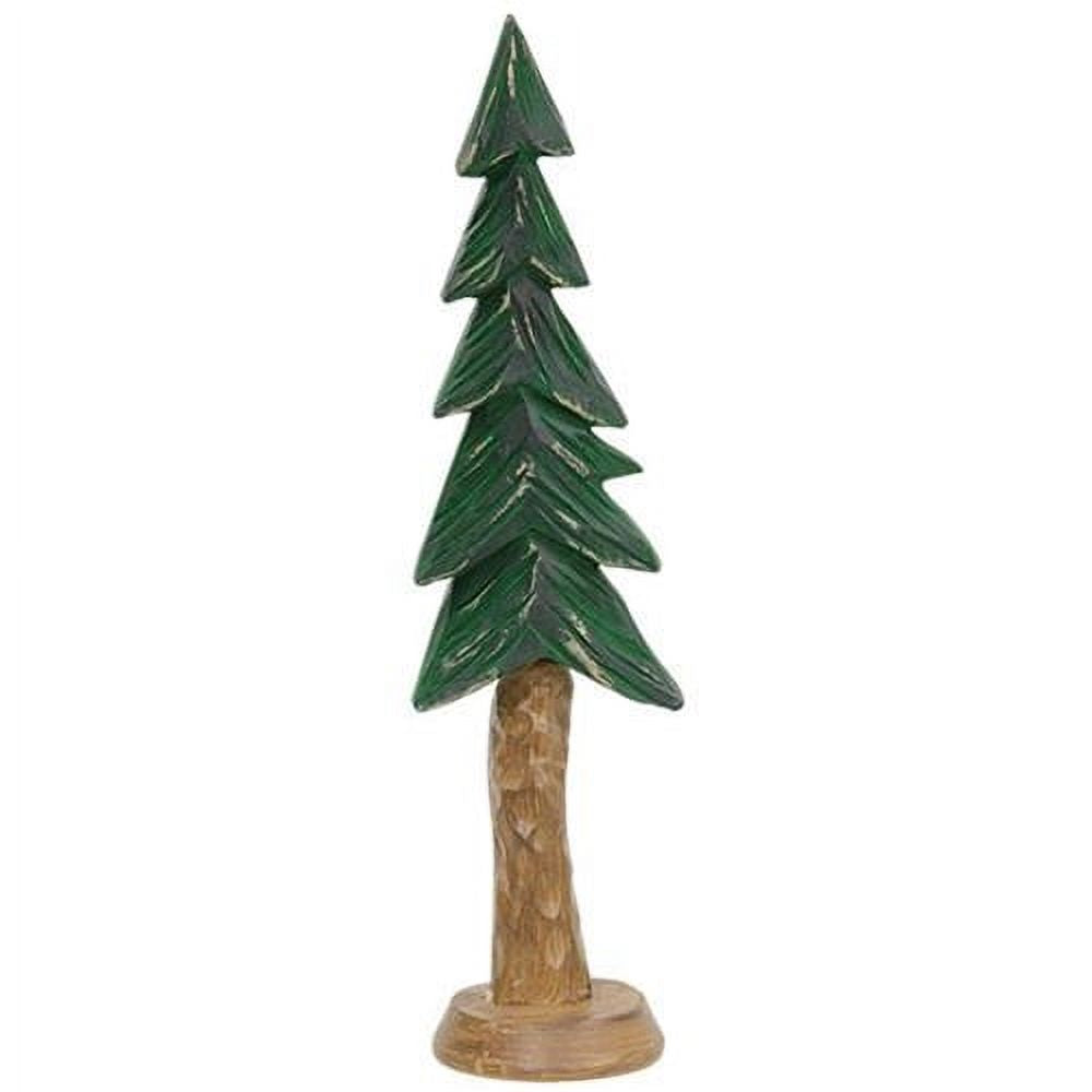 Resin Carved Alpine Tree, 9"