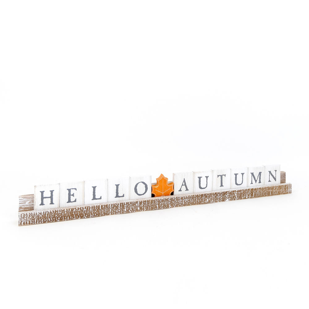 Hello Autumn Ledgie Sign