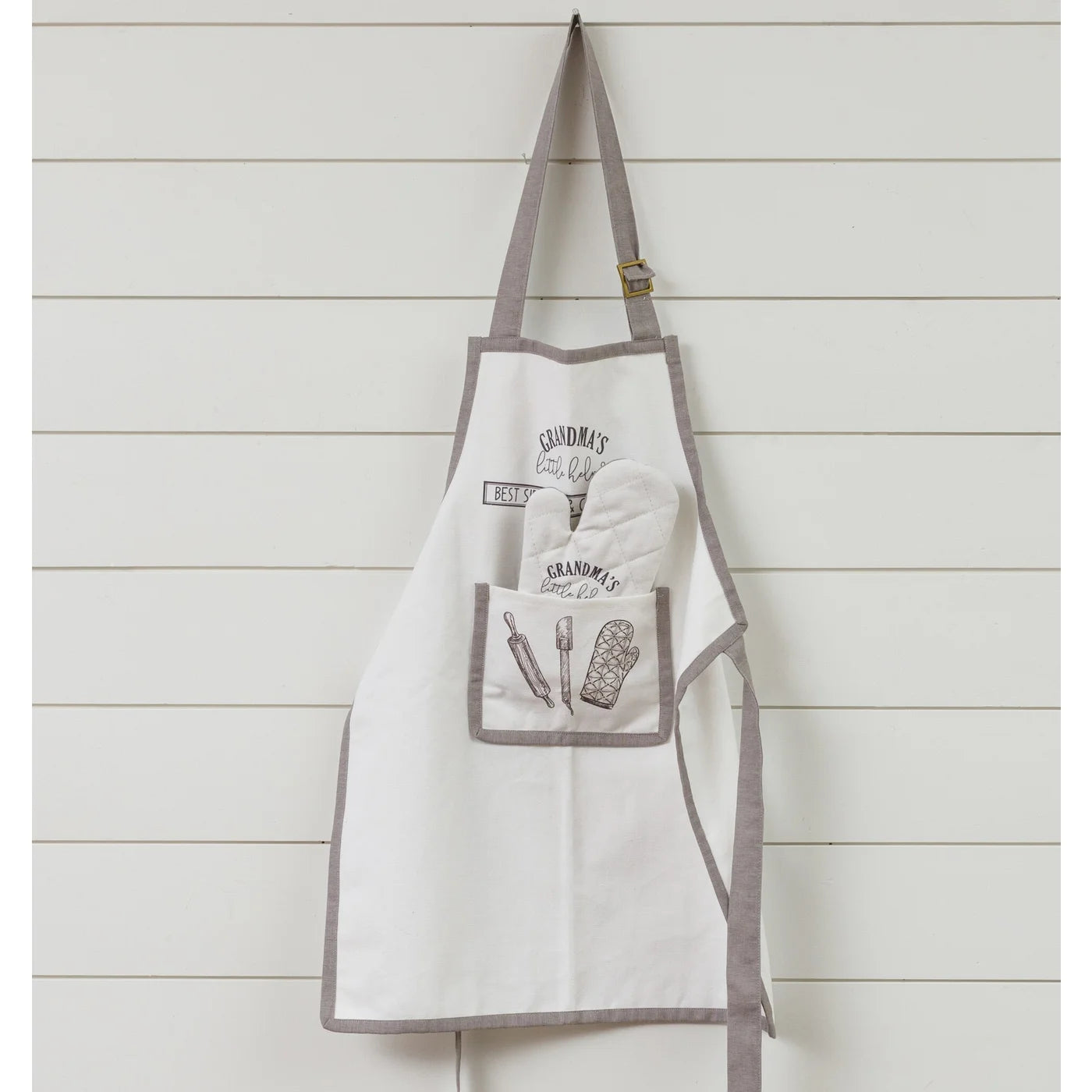 Grandma's Little Helper Kids Apron and Mitt