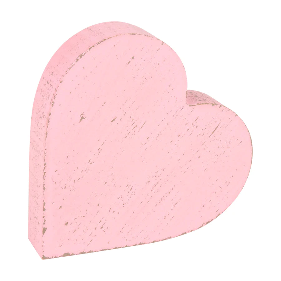 Pink Distressed Heart Cutout