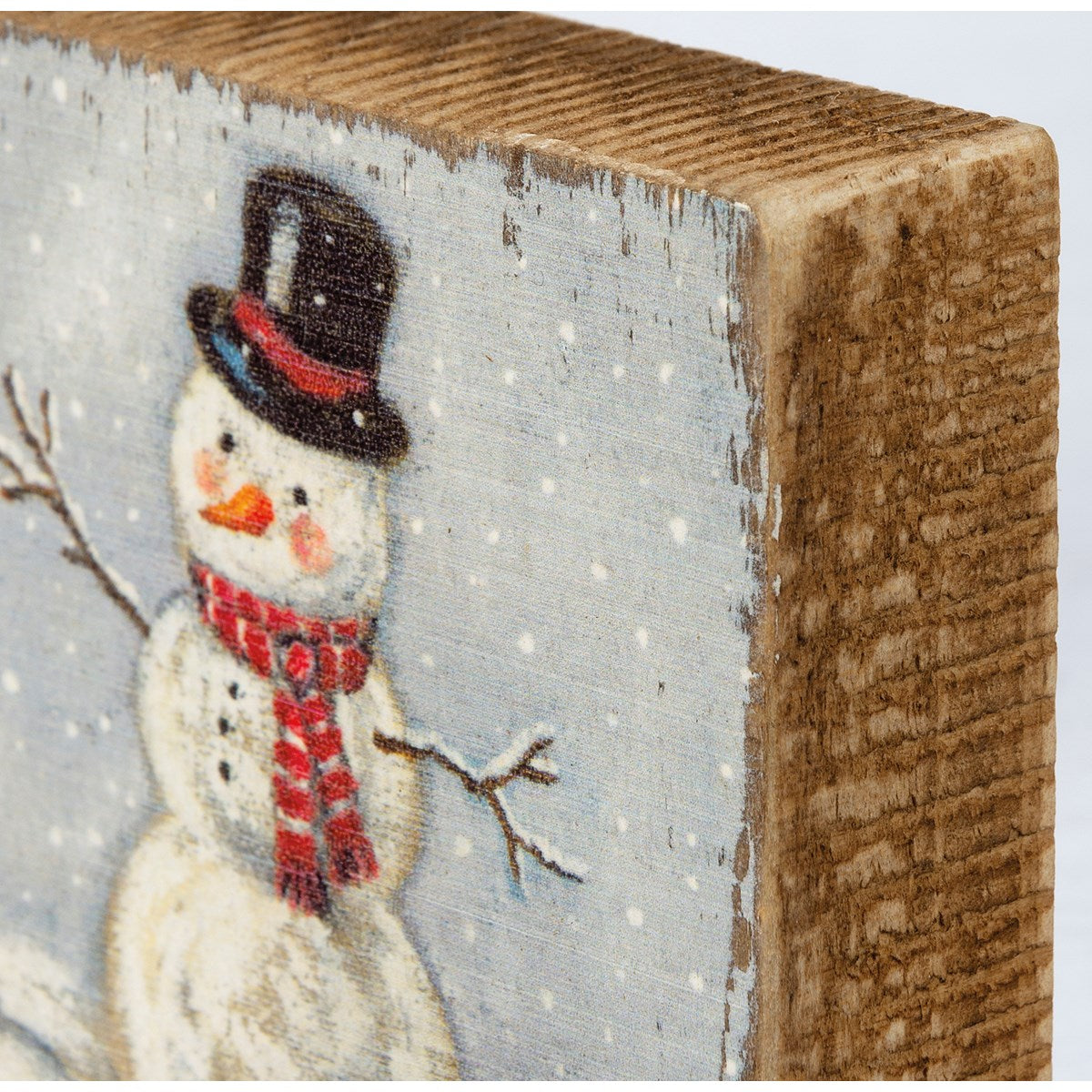 Snowman Block Sign