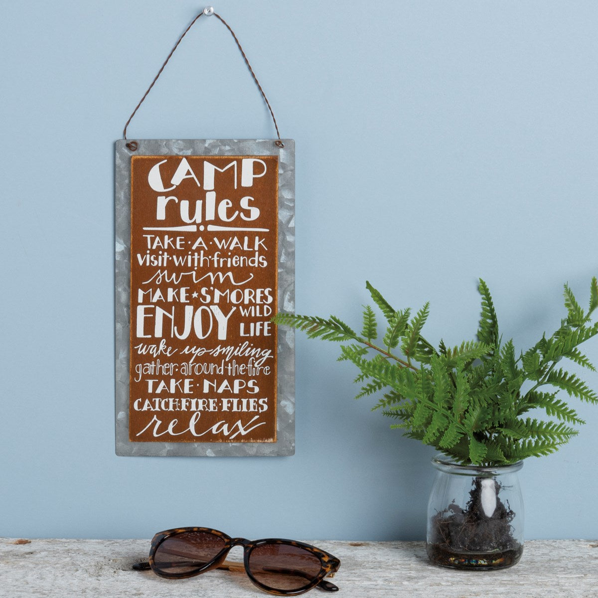 Camp Rules Hanging Decor