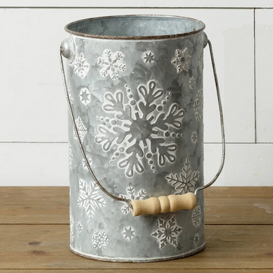 Embossed Snowflake Pail - Small