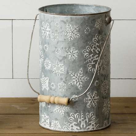 Embossed Snowflake Pail - Large