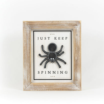 Just Keep Spinning/Pumpkin Kisses Sign