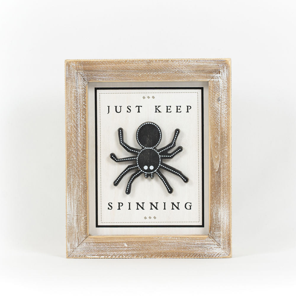 Just Keep Spinning/Pumpkin Kisses Sign