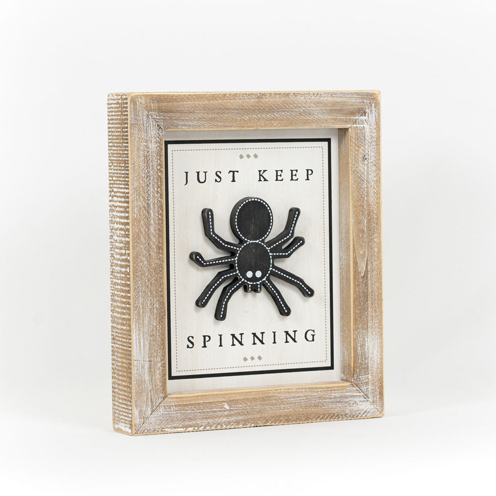 Just Keep Spinning/Pumpkin Kisses Sign
