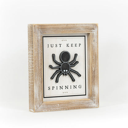 Just Keep Spinning/Pumpkin Kisses Sign