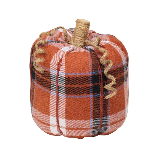 Plaid Fabric Pumpkin - Large