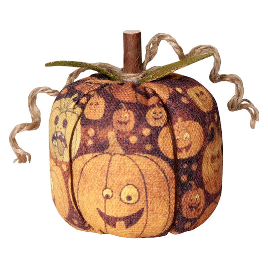 Jack-o-Lantern Fabric Pumpkin - Small