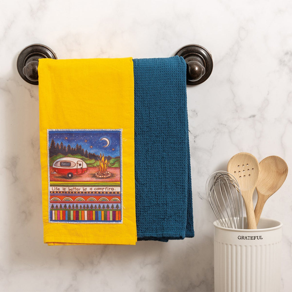 Life Is Better By A Campfire Kitchen Towel Set