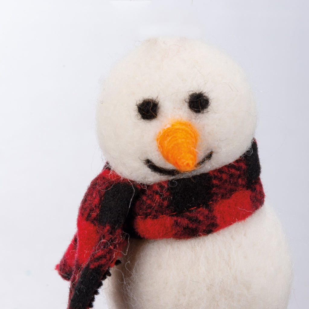 Snowman - Buffalo Plaid Scarf