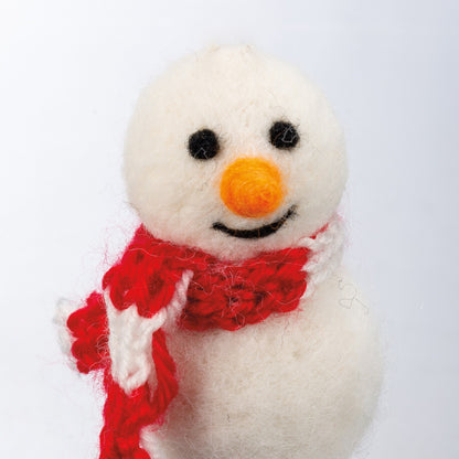 Snowman - Red and White Scarf
