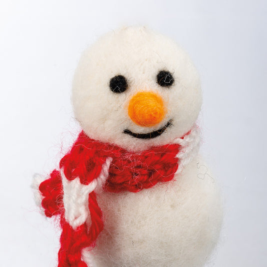 Snowman - Red and White Scarf
