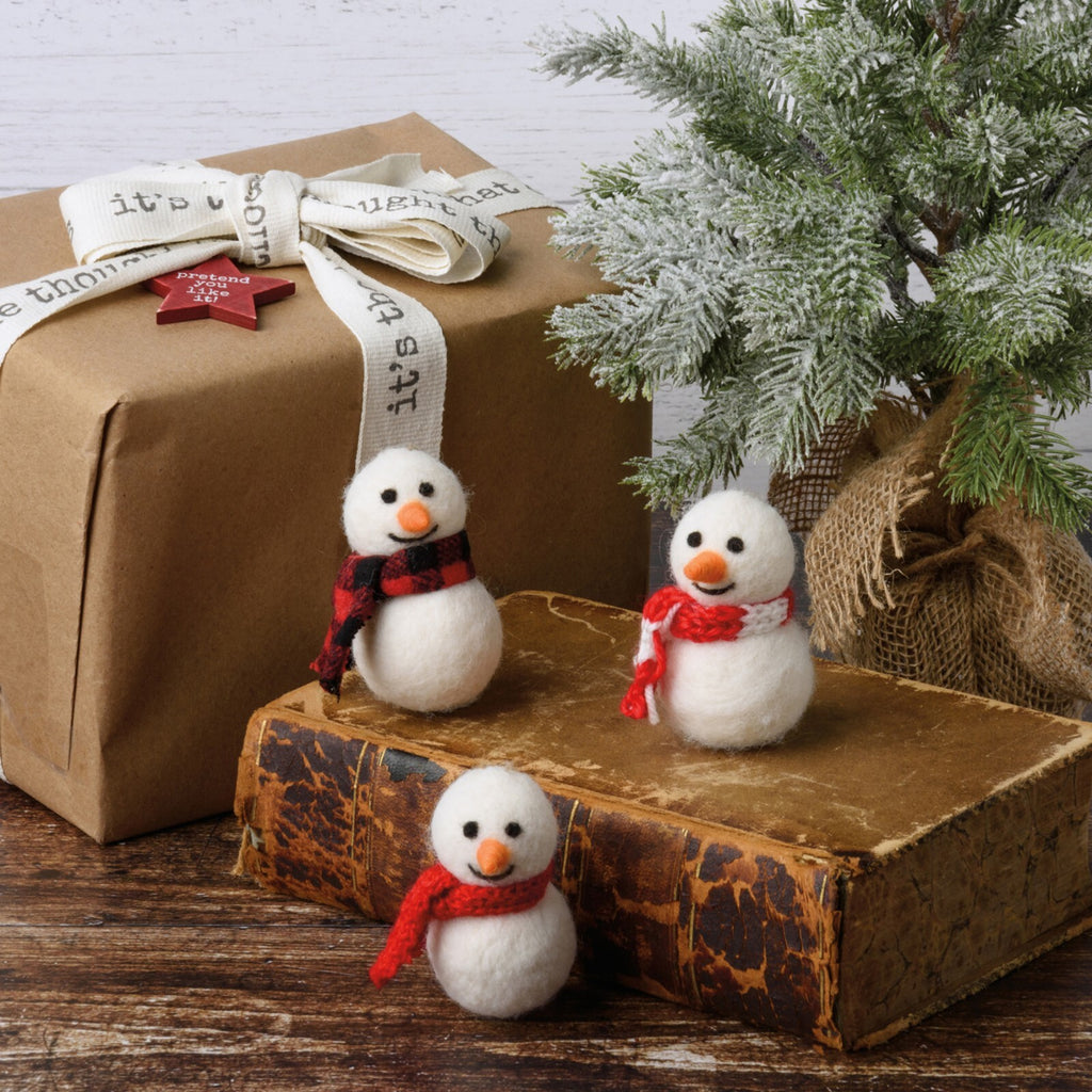 Snowman - Red Scarf