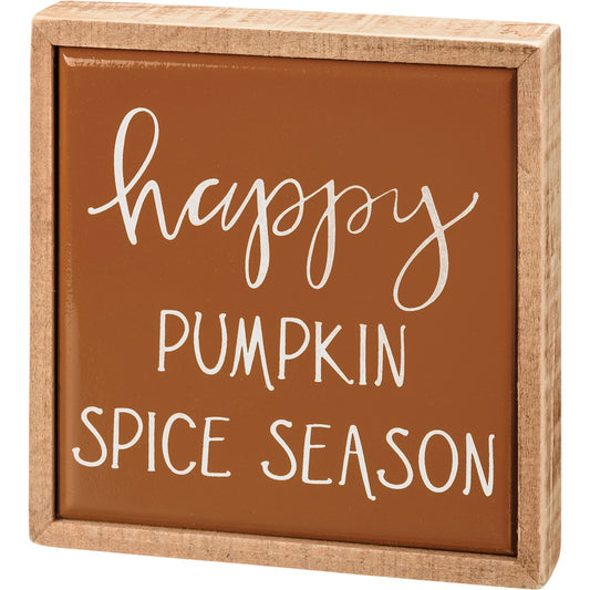 Happy Pumpkin Spice Season Mini Box Sign