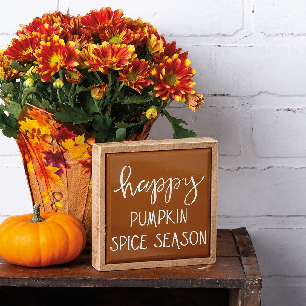 Happy Pumpkin Spice Season Mini Box Sign