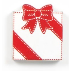 Small Present Cutout - White